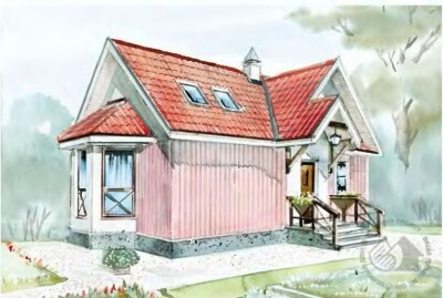 Проект загородного дома № 104/98. Фасады, планировки(анонс).