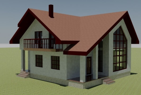 Проект современного дома с панорамным остеклением 92/106.. Фасады, планировки(анонс).