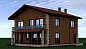 Проект двухэтажных домов. Дом с террасой и балконом  92/100. вид 2.