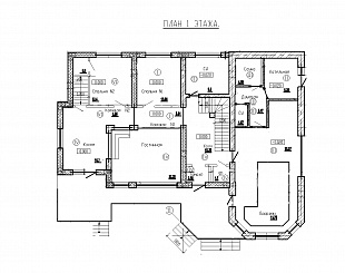 Проект дома 230 кв.м. 2 этажа 4 спальни 50/3 с чертежами и документацией. Планировка.