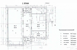 Проекты домов большой площади Коттедж 700 кв. метров 93/31. 1 этаж.