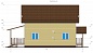 Проекты простых домов до 200 кв. м. Проект каркасного дома 92/134. Вид 1.